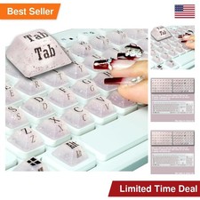 80 Pcs Long Nails Raised Keyboard Stickers for Typing & Gaming Gap Expander picture