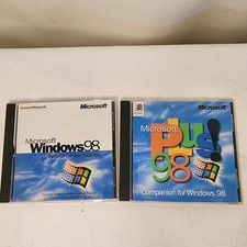 Windows 98 and Microsoft Plus 98 Companion For Windows 98 Upgrade Vintage Set picture