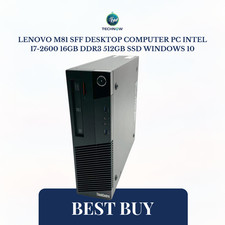 Lenovo M81 SFF Desktop Computer PC Intel i7-2600 16GB DDR3 512GB SSD Windows 10 picture