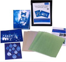 Precoated Cyanotype Sun Print Paper Kit, 20 Sheets High Sensitive Solar Activate picture