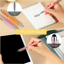 26 Pcs Crystal Stylus Ballpoint Pens for Capacitive Stylus 2-In-1 Glitter Spa... picture