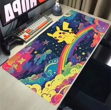 Pokemon Pikachu Rainbow Large Mouse Pad Gaming Keyboard Desk Mat | Multiple Size picture