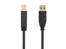 Monoprice USB 3.0 Type-A to Type-B Cable - 6ft - Black, For Monitor, Printers picture