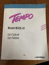 Vintage Tempo Microsoft MS DOS 4.01 User Guide And Users Reference By Everex picture