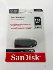 (2) SanDisk 256GB Ultra USB 3.0 Flash Drive P001-002654-256G picture