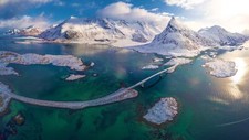 Landscape aerial view nature mountains snowy mountain Custom Gaming Mat Desk picture