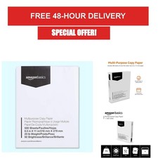Amazon Basics Multipurpose Copy Printer Paper 8.5 x 11, 20 lb, 92 Bright White, picture