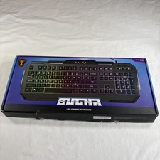 Bugha RGB LED Gaming Keyboard PC Wired USB 104 Key Backlit NEW Open Box picture