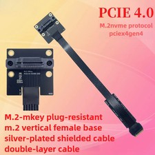 PCIe 4.0 NVMe M.2 MEKY Extension Cable, Silver-Plated Wires, M.2 Vertical Socket picture