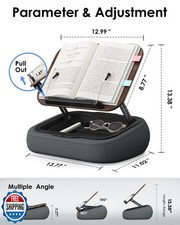 Viozon Lap Book Pillow Stand with Storage, Adjustable Beanbag Reading Pillow ... picture