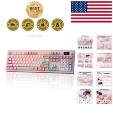 Ergonomic Aula S102 PRO Keyboard - Membrane, RGB Backlit & Tri-Mode Connectivity picture