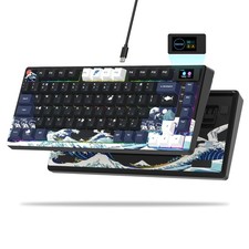 Womier SK80 75% Keyboard with Color Multimedia Kanagawa Theme, Black picture