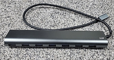 MonoPrice Superspeed 7 Port USB-C Hub Aluminum Gray 14909 Plug n Play picture
