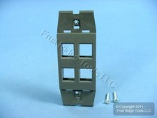Leviton Slate Gray Quickport Acenti 1G 4-Port Polymer Wallplate Insert AC644-SLT picture