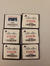 LOT OF 6 CISCO 64MB, 128MB & 128MB-I Compact Flash Memory Cards picture