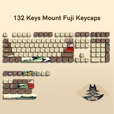 PBT Keycaps MOA Profile 132 Keys for Cherry MX Cross Stem Mechanical Keyboard picture