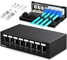 Patch Panel 8 Port Blank Keystone Patch Panel STP&UTP Compatible with LC/SC/S... picture