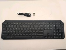 Logitech MX Keys Full-Size Bluetooth Wireless Keyboard Black w/ Receiver & Cable picture