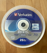 Verbatim BD-R DL 50GB 8x Dual Layer Recordable Hard Coat Disc Spindle picture