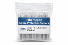 Fiber Optic Splice Protection Sleeve Single Fiber 40mm Clear Tubing 100 PCS picture