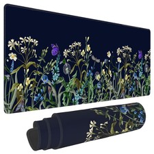 Weeds Flowers Large Mouse Pad,Gaming Keyboard Desk Pad,Extended Mouse Mat Non... picture