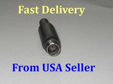 From USA , 2 Pack 8 Pin Mini DIN Plug Male Solder Connector with Plastic Handle  picture