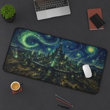 Final Fantasy 7 Remake Midgar Starry Night Desk Mat Gaming Mouse Pad FF7 Rebirth picture