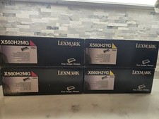Genuine OEM Lexmark X560H2MG X560H2YG High Yield Toner Lot 4 NEW SEALED picture