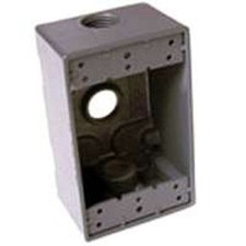 NEW BELL WEATHERPROOF 5320-5 GRAY ALUMINUM SINGLE GANG OUTLET BOX 1328848 picture