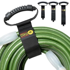 Wrap-It Storage 3pk Black Easy-Carry Hook Loop Straps for Hose, Cord Cable picture
