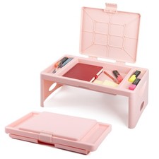 Folding Lap Desk - Blush, Plastic & Steel - Sturdy Car Seat Tray for Kids Tra... picture