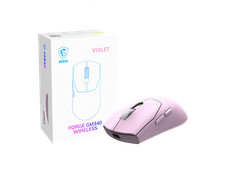 MSI FORGE GM340 Wireless Gaming Mouse - Violet, PixArt PAW3311 12K DPI, Tri-Mode picture