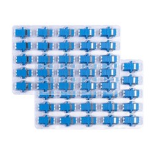 100 Pack LC UPC Duplex Singlemode Fiber Optic Coupler Connector Adapter Units picture