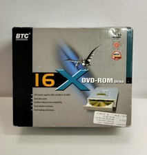 BTC  16x Internal DVD-ROM Drive ATPI Black Bezel Open Box Pre-owned  picture