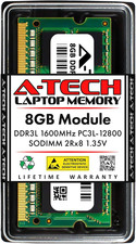 8GB DDR3/DDR3L 1600Mhz PC3L-12800 (PC3-12800) CL11 SODIMM 2Rx8 1.35V 204-Pin No picture