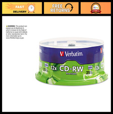 Rewritable CD-RW 700MB 2X-12X Media Discs - 25 Pack Spindle for Data Storage picture