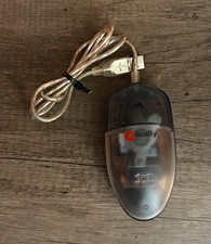 Macally Wired USB Optical Standard Mouse w/ Scroll Wheel, Gray/Clear picture