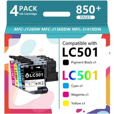 4pk LC501 Ink Cartridges Compatible For Bro MFC-J1260DW MFC-J1410DW MFC-J1360DW picture