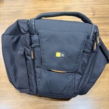 Case Logic Black Messenger Crossbody Bag Laptop Camera Travel Organizer Orange picture