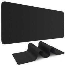 Black Mouse Pad Gaming Keyboard Pad 31.5 x 11.8 in Large Computer Mouse Pad w... picture