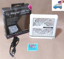 Evercool White Magnet USB Powered 360° Computer Desk 120mm Axial Cooling Fan, PC picture
