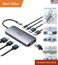 Versatile USB C Docking Station for Laptops - Dual HDMI & Ethernet Connectivity picture