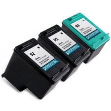 Reman HP 92 Black 93 Color Ink Cartridge for HP PhotoSmart C3100 C3183 3PK picture