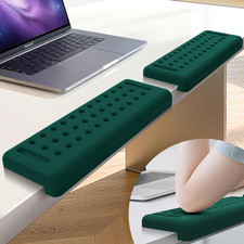 2 PCS Lshaped Desk Elbow Pad Memory Foam Rest Edge Cushion Dark Green Cover picture