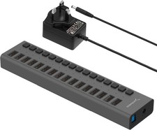 SABRENT 16-Port USB 3.0 Data Hub and Charger with Individual Power Switches, 90W picture