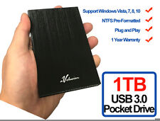 New Avolusion HD250U3 1TB USB 3.0 Portable External Hard Drive Ultra Slim -Black picture