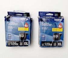 Genuine OEM 2 PACK Brother LC109BK XXL Ink Cartridges Black For MFC-J6520DW Inks picture