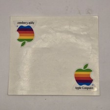 Vintage 80s Apple Macintosh Computer Decals Stickers Rainbow Mac ORIGINAL LOGO picture