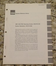 Vintage IBM  1410/7010 Operating System (PR-155) Utility 1410-UT-973 Dated 1965 picture
