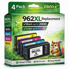 TEINO 962XL Ink Cartridges Combo Pack Black Color Compatible HP OfficeJet Pro picture